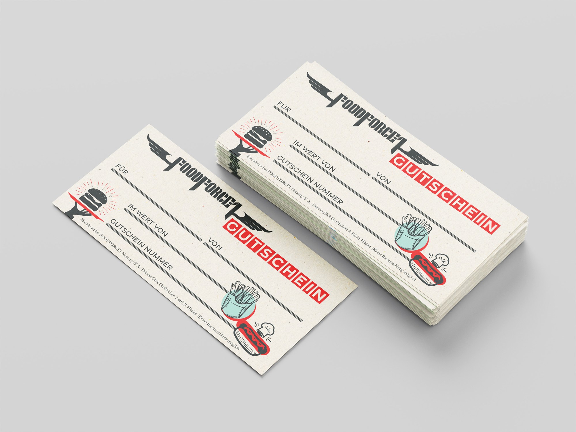 03 / Gutscheine als weitere Anwendung des Designs.
